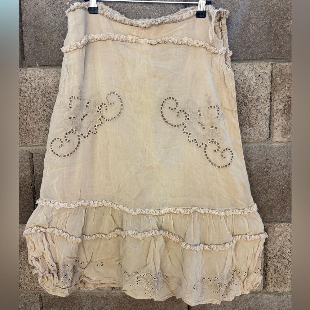 Y2K Da-Nang cream skirt